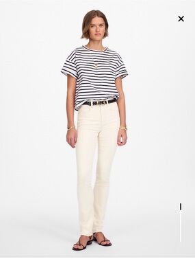 Madewell ivory stovepipe jeans in ‘vintage canvas’ size 28